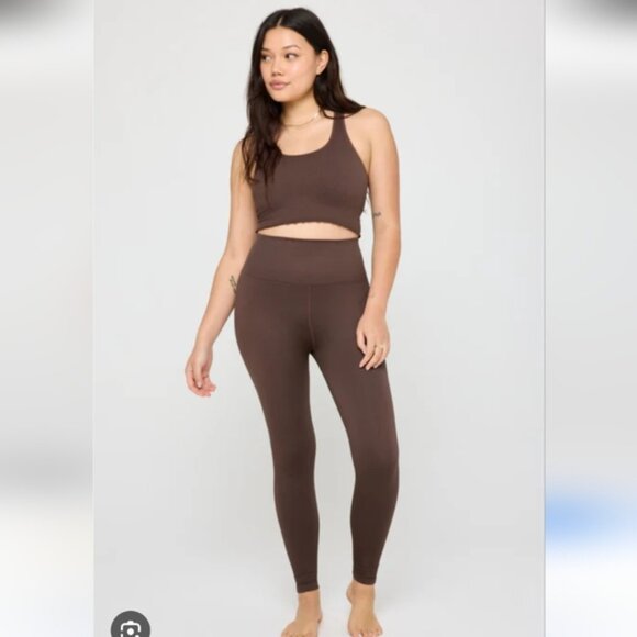 Spiritual Gangster Love Sculpt Brown Leggings Womens Workout Pant - Picture 2 of 8